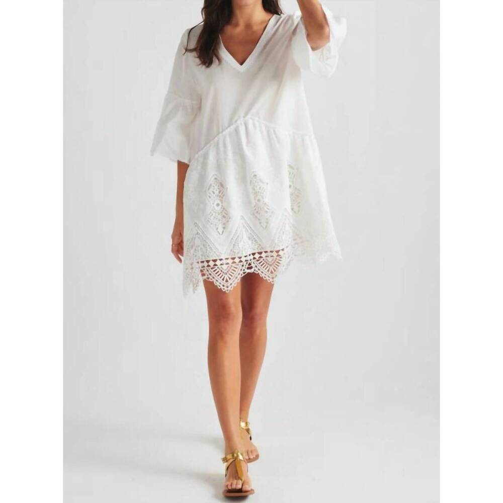 NEW VALERIE KHALFON martinez dress in white